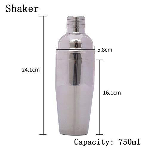 9-Piece Stainless Steel Cocktail Shaker Set with Stand