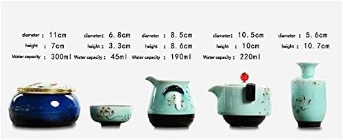 Ceramic Tea Set with Teapot, Coaster & Coffee Cups for Home Gatherings