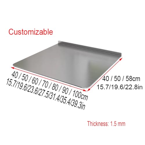 Stainless Steel Cutting Board with Raised Edges & Non-Slip Surface