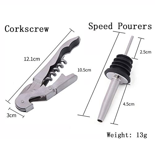 9-Piece Stainless Steel Cocktail Shaker Set with Stand