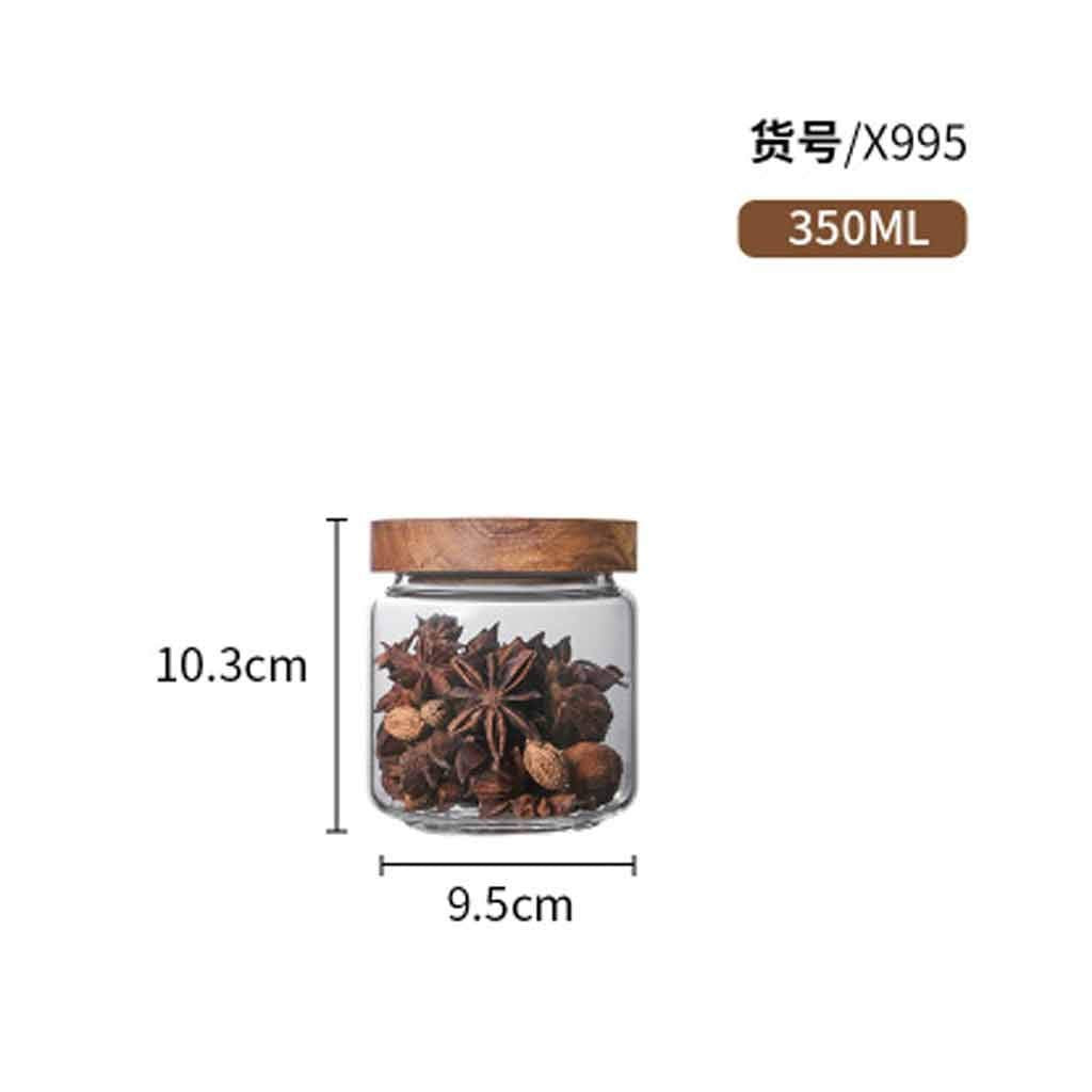 Sealed Glass Food Storage Jar with Lid for Nuts & Spices