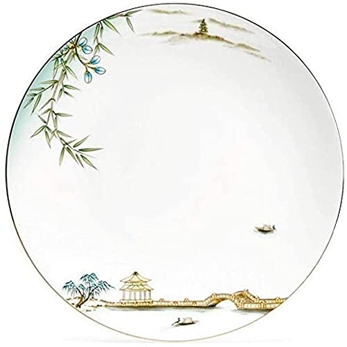 32-Piece West Lake Pattern Porcelain Dinnerware Set