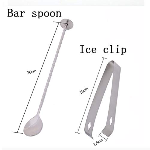 9-Piece Stainless Steel Cocktail Shaker Set with Stand