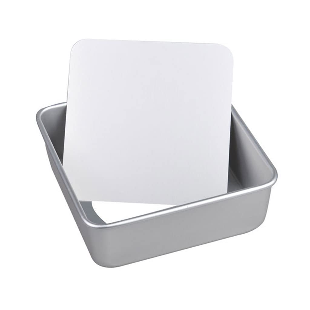 8/10-Inch Non-Stick Square Cake Pan with Removable Bottom