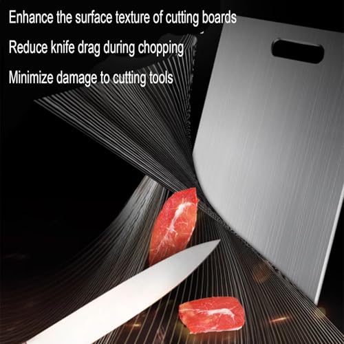 Stainless Steel Cutting Board with Raised Edges & Non-Slip Surface