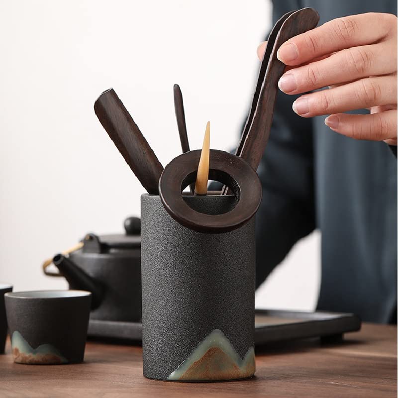 Retro Glazed Ceramic Kung Fu Tea Set Accessories – Six Gentlemen Tea Tools