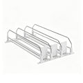 3-Piece Adjustable Refrigerator Soda Can Dispenser Rack – White, 490mm