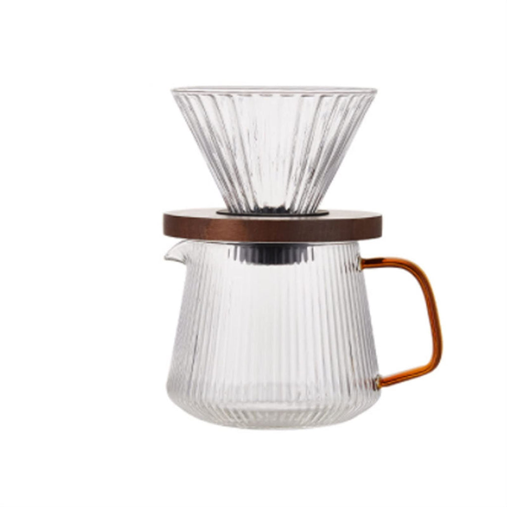Heat-Resistant Glass Coffee Carafe & Pour-Over Filter Set