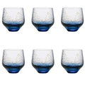 6-Piece Hand-Blown Crystal Whiskey Glass Set with Gold Foil