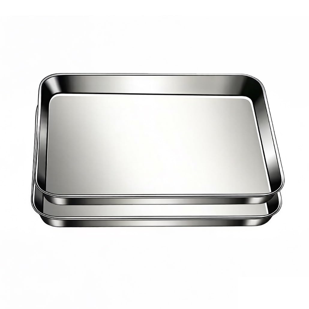 6-Piece Stainless Steel Baking Sheet Set – Dishwasher Safe