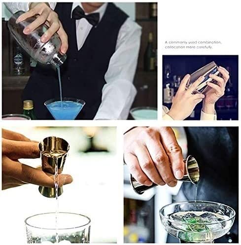 17-Piece Cocktail Shaker Bartender Kit with Wooden Stand