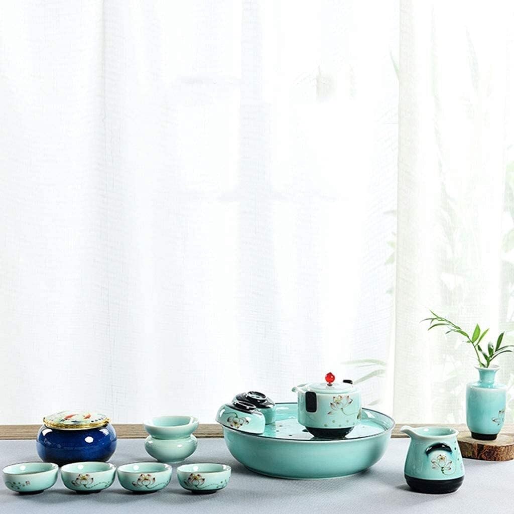Ceramic Tea Set with Teapot, Coaster & Coffee Cups for Home Gatherings