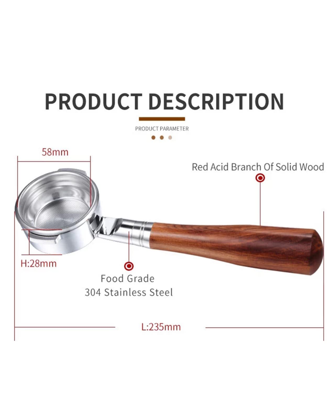58mm Bottomless Portafilter for Breville Espresso Machines
