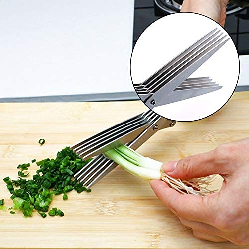 Multi-Layer Stainless Steel Herb & Scallion Kitchen Shears
