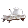 8-Piece White Fine Bone China Tea Cup & Saucer Set for Home and Restaurants