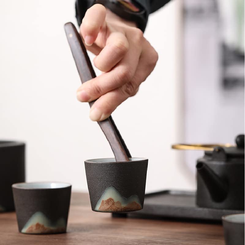 Retro Glazed Ceramic Kung Fu Tea Set Accessories – Six Gentlemen Tea Tools