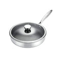 304 Stainless Steel 3-Layer Multipurpose Frying Pan & Wok
