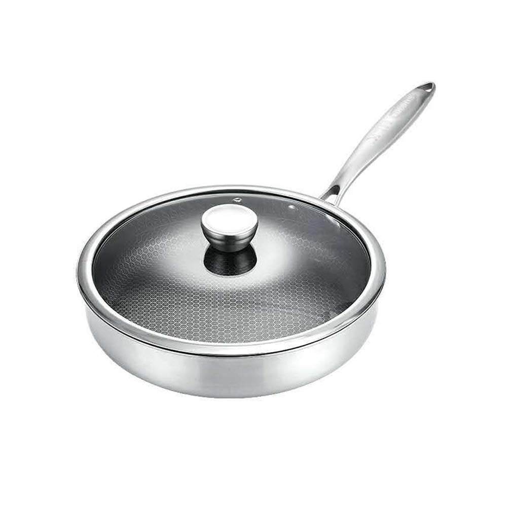 304 Stainless Steel 3-Layer Multipurpose Frying Pan & Wok