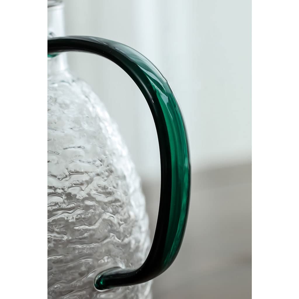 Large Capacity Glass Pitcher with Lid for Iced Tea, Juice & Drinks