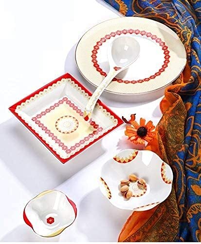 50-Piece Chinese-Style Bone China Dinnerware Set for 10