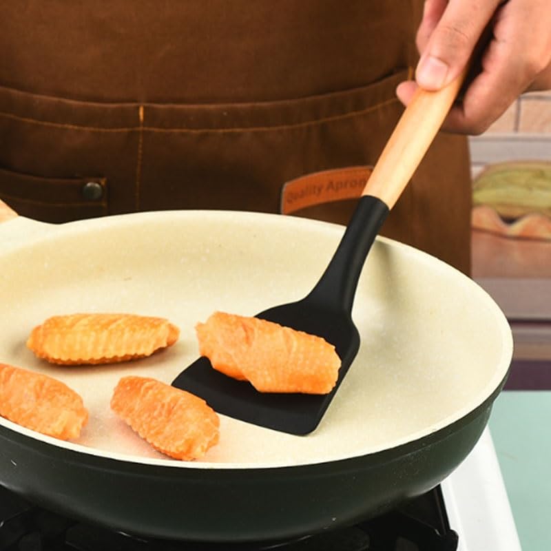15-Piece Wooden Handle Kitchen Cooking Utensil Set