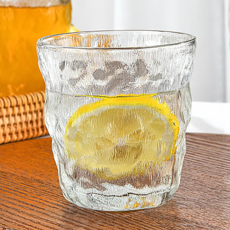 6-Piece Frosted Glass Tumbler Set for Whiskey, Wine, Juice & Water