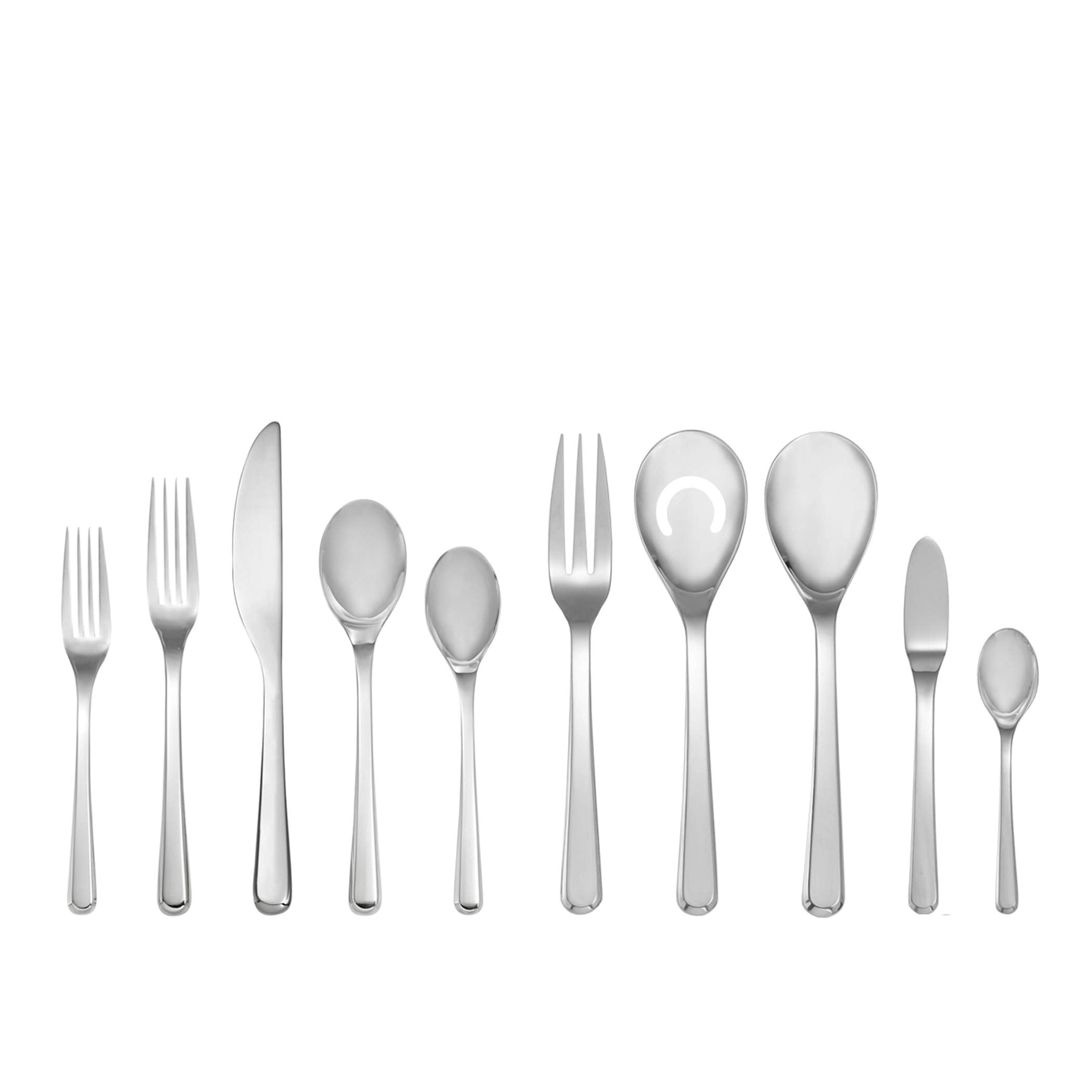 45-Piece Mirror-Polished Stainless Steel Flatware Set for 8