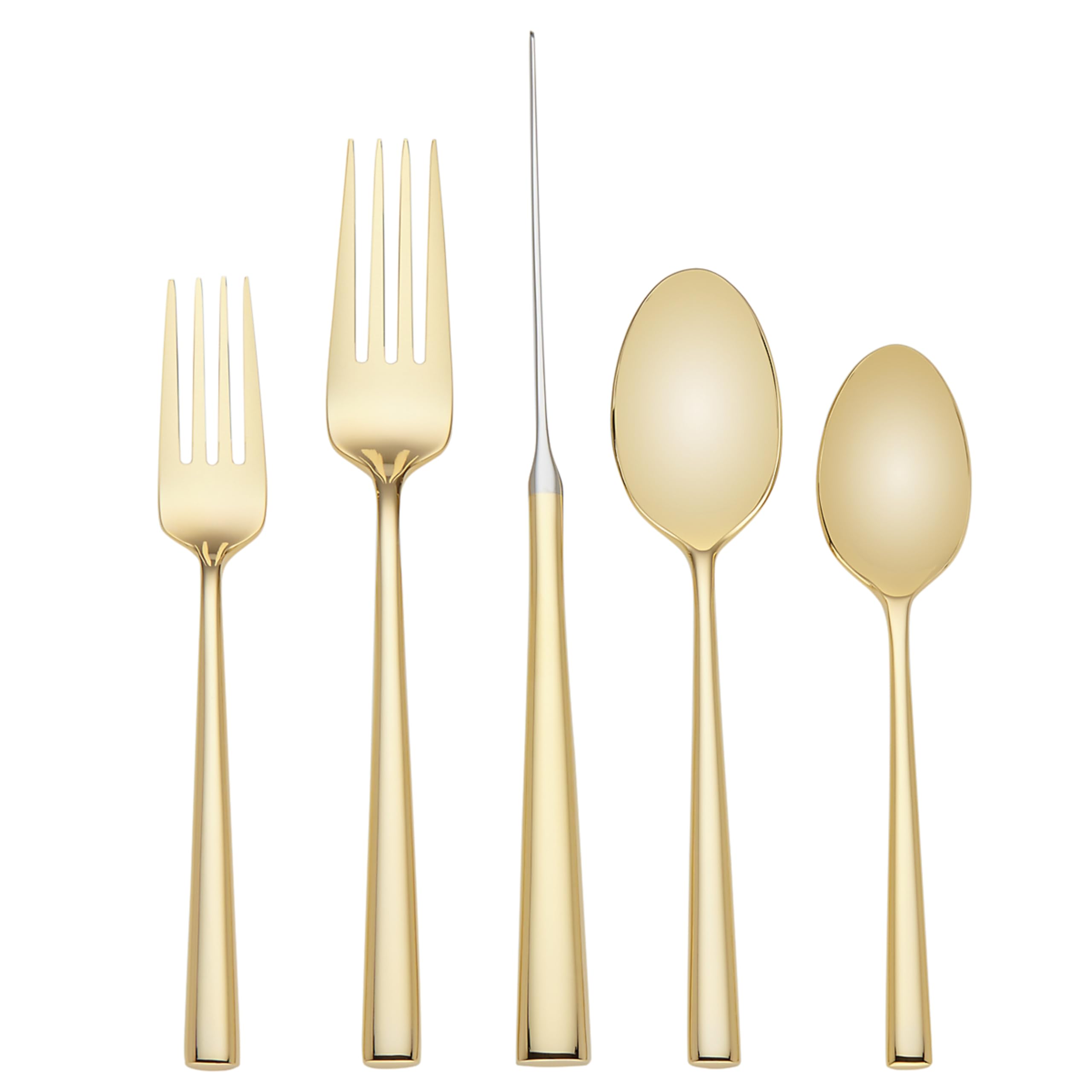 Kate Spade New York Malmo 5-Piece Flatware Set, 0.9 LB, Stainless Steel
