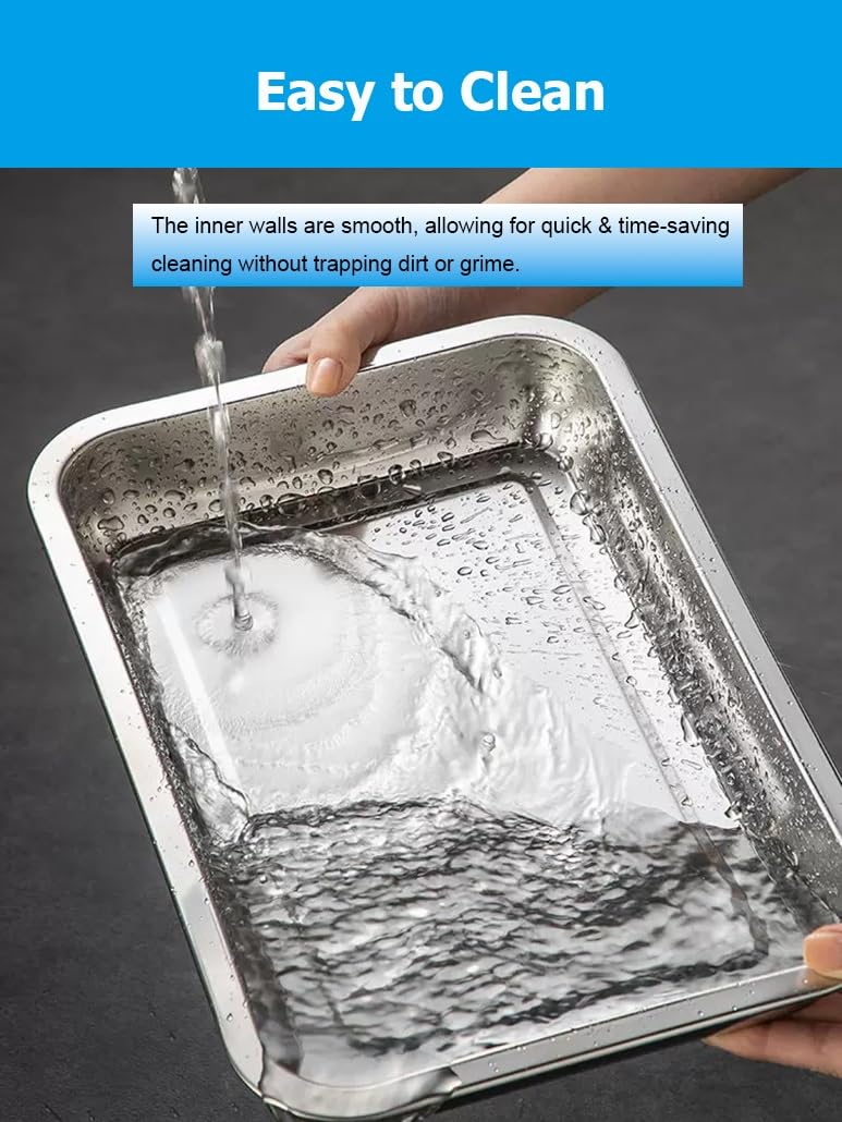 6-Piece Stainless Steel Baking Sheet Set – Dishwasher Safe