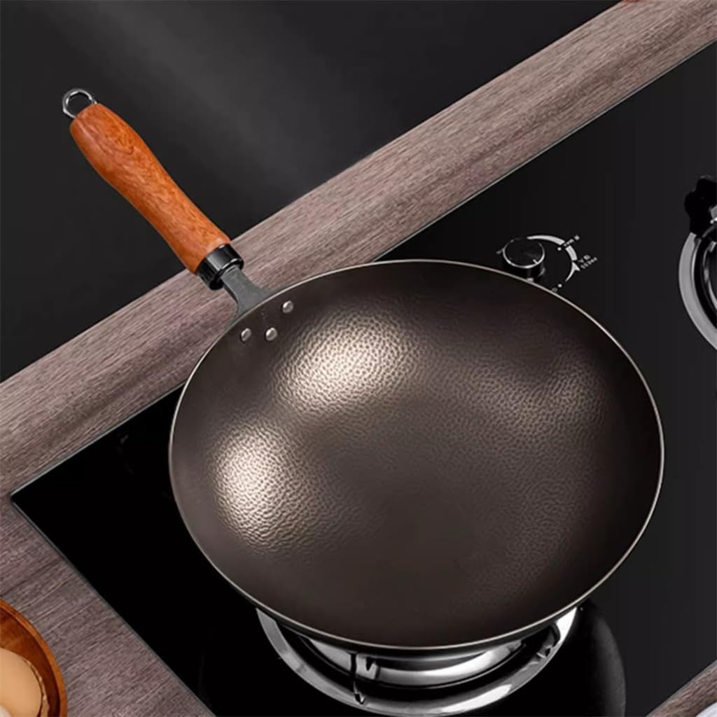 Hammered Round-Bottom Non-Stick Frying Pan