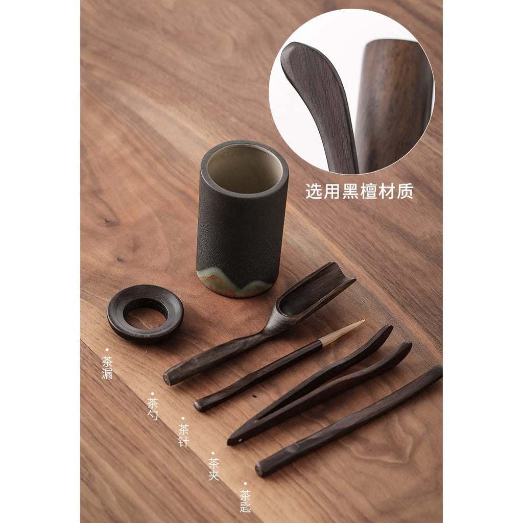 Retro Glazed Ceramic Kung Fu Tea Set Accessories – Six Gentlemen Tea Tools