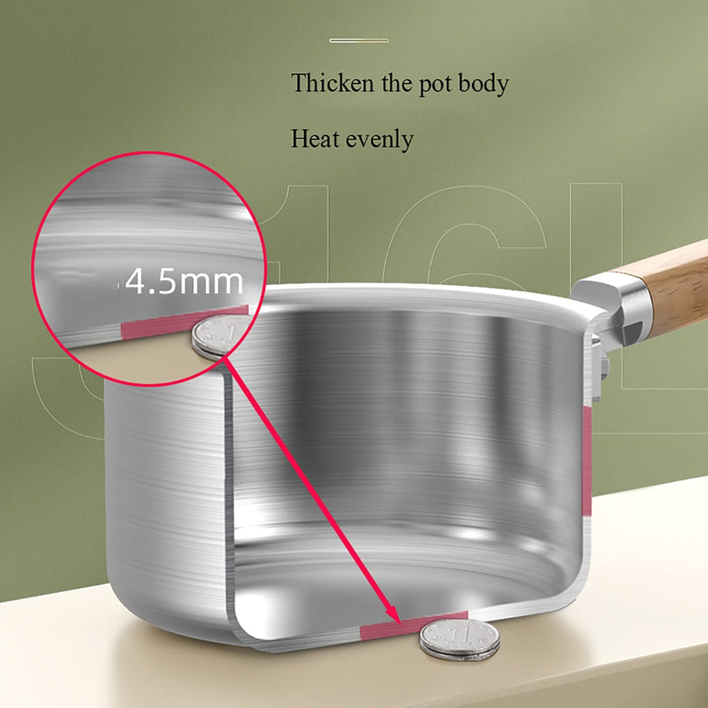 316 Stainless Steel Milk Pan for Induction & Gas Hobs