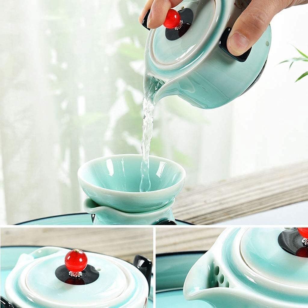 Ceramic Tea Set with Teapot, Coaster & Coffee Cups for Home Gatherings