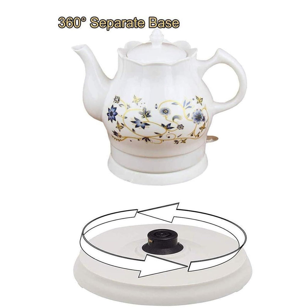 1.8L Electric Ceramic Tea Kettle with Automatic Shut-Off & Boil Protection