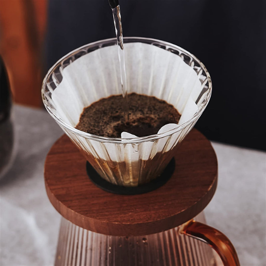 Heat-Resistant Glass Coffee Carafe & Pour-Over Filter Set