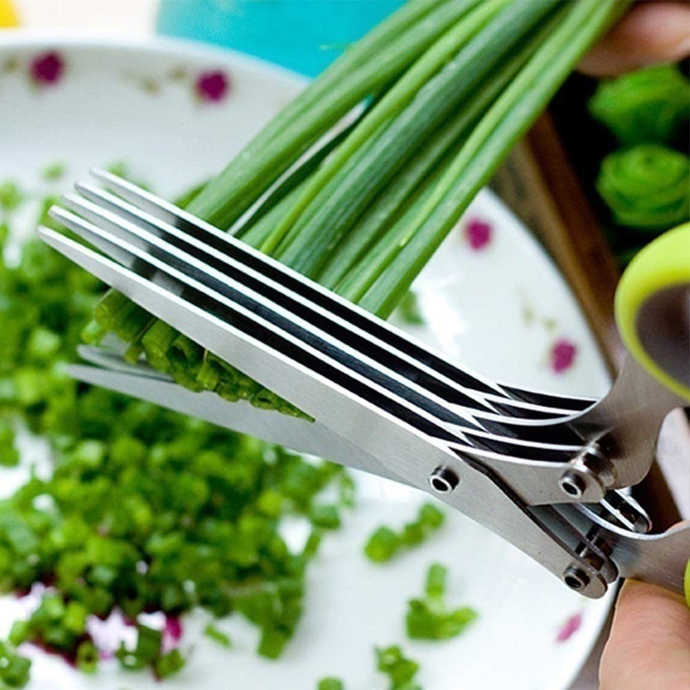 Multi-Layer Stainless Steel Herb & Scallion Kitchen Shears