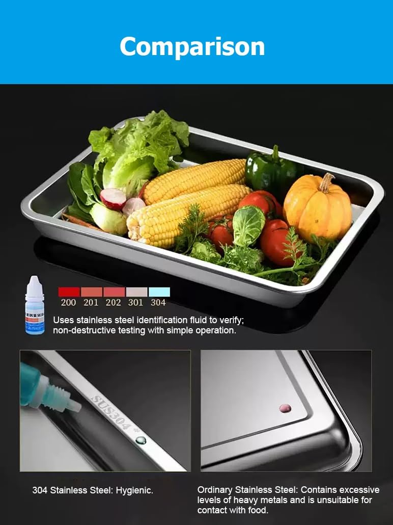 6-Piece Stainless Steel Baking Sheet Set – Dishwasher Safe