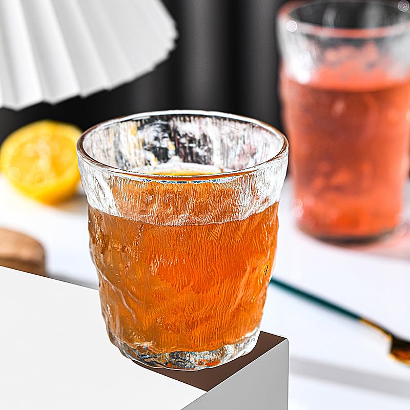 6-Piece Frosted Glass Tumbler Set for Whiskey, Wine, Juice & Water