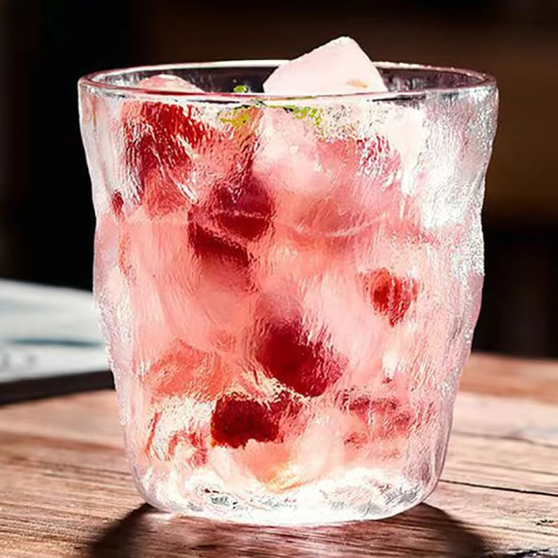 6-Piece Frosted Glass Tumbler Set for Whiskey, Wine, Juice & Water