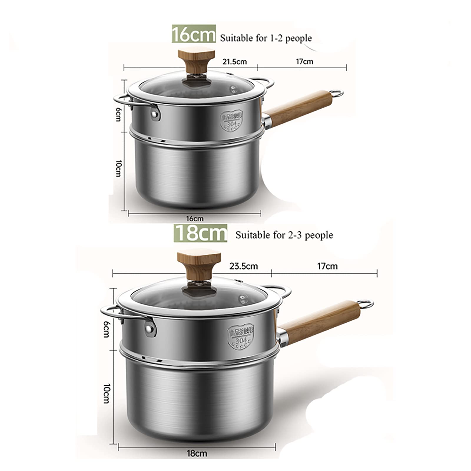 316 Stainless Steel Milk Pan for Induction & Gas Hobs