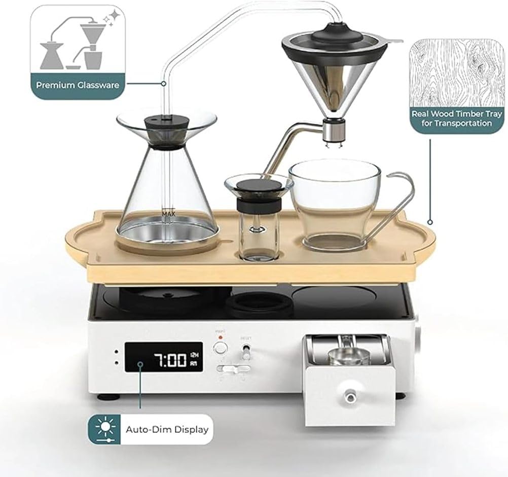 Programmable Drip Coffee Maker with Alarm Clock & Delay Brew