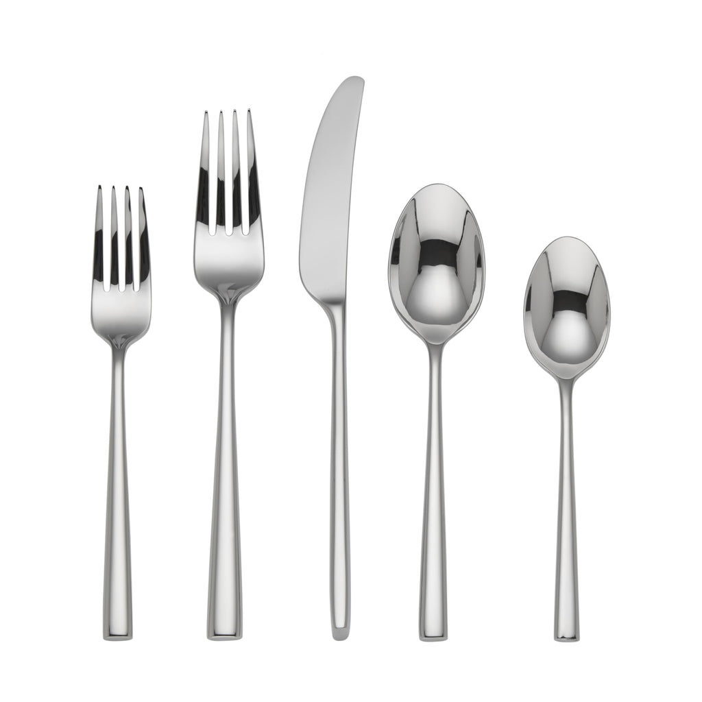Kate Spade New York Malmo 5-Piece Flatware Set, 0.9 LB, Stainless Steel