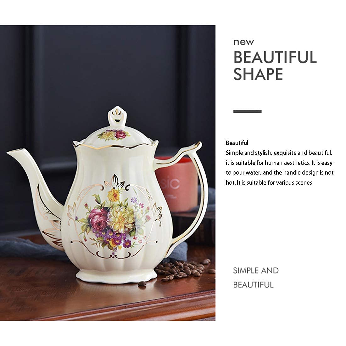 8-Piece White Fine Bone China Tea Cup & Saucer Set for Home and Restaurants