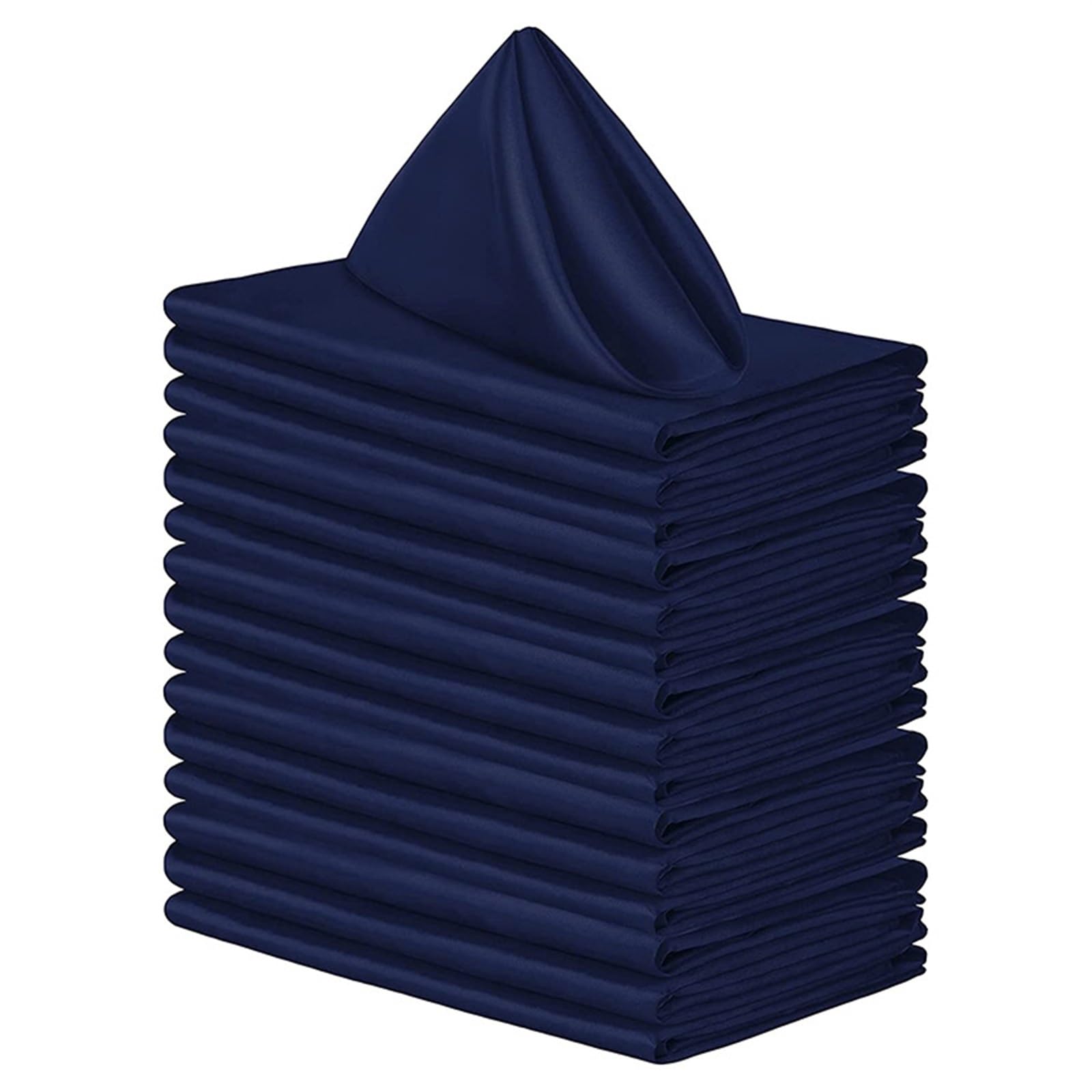 100-Piece Green Satin Dinner Napkin Set – 43 × 43 cm