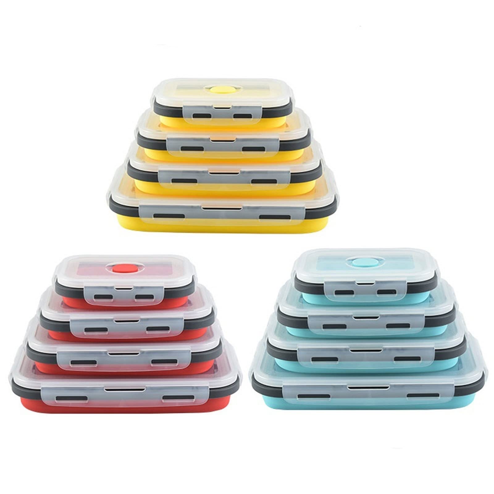 550ml Collapsible Silicone Bento Lunch Box – Blue