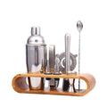 9-Piece Stainless Steel Cocktail Shaker Set with Stand