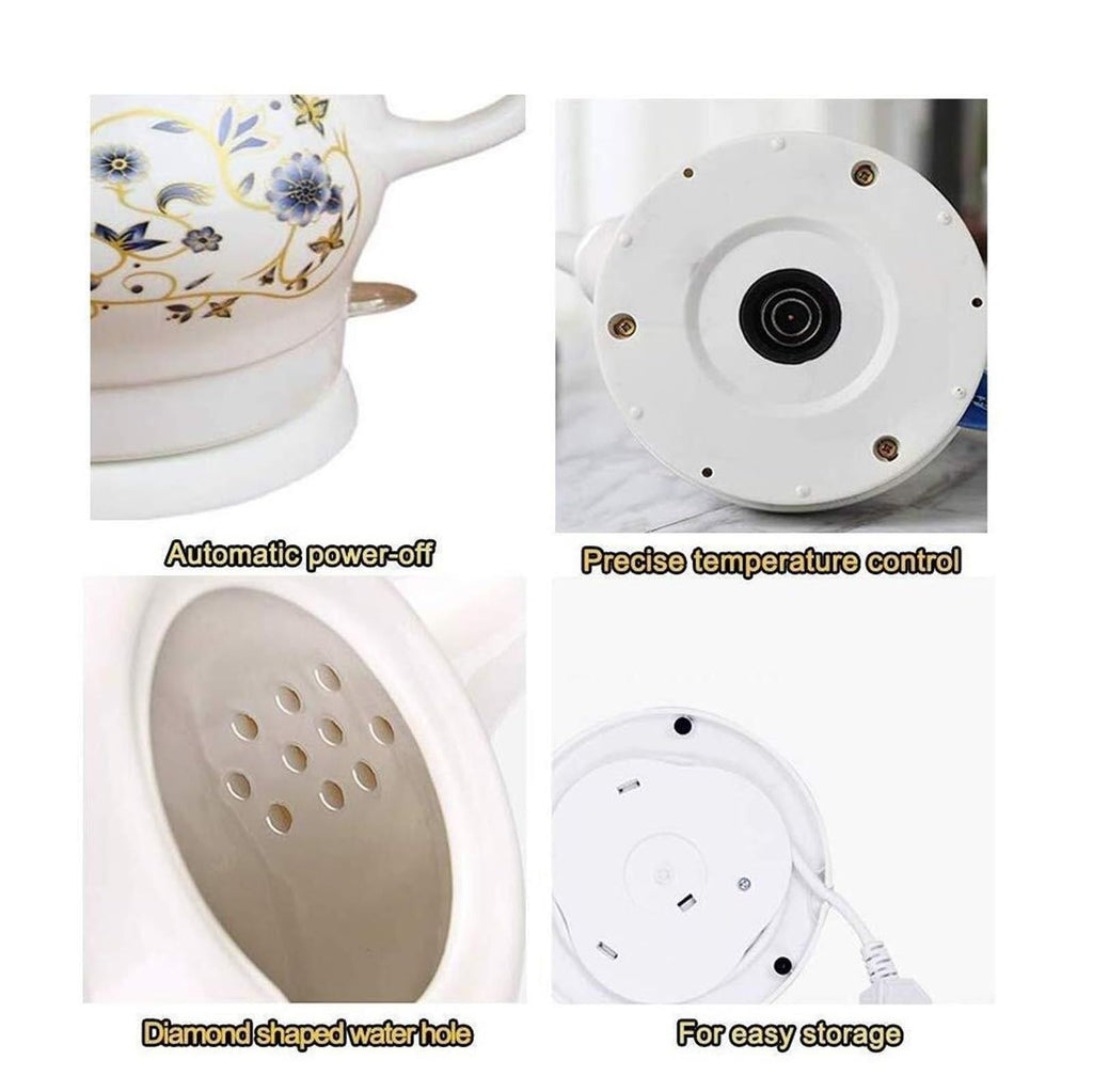 1.8L Electric Ceramic Tea Kettle with Automatic Shut-Off & Boil Protection