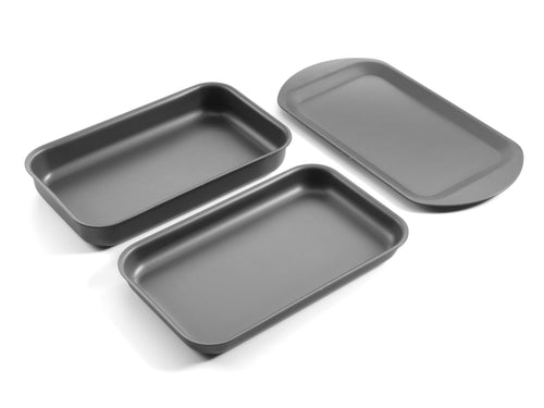 10-Inch Hard-Anodized Baking Tray Trio Set