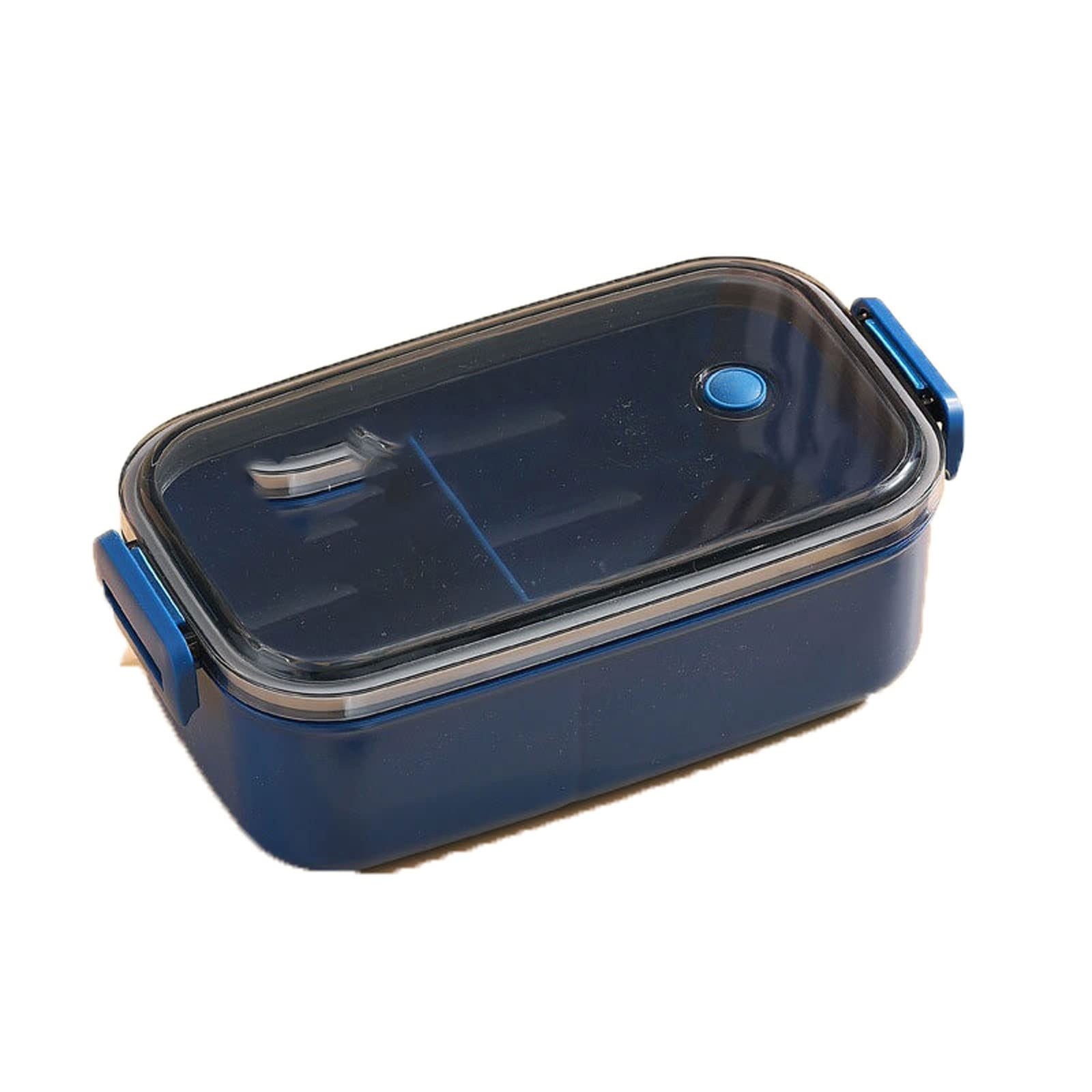 Leak-Proof Microwavable Bento Lunch Box for Work – Blue