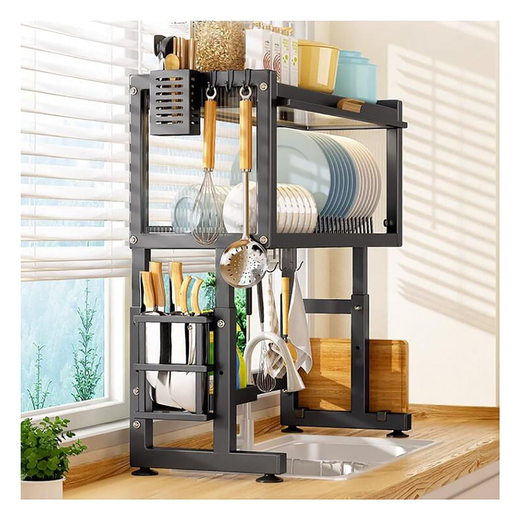 Adjustable 3-Tier Stainless Steel Over-the-Sink Dish Drying Rack